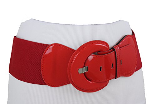 TFJ Women Fashion Fun Belt Hip High Waist True Real Red Color Plus Size M L XL