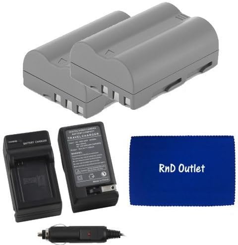 2-Pack of ENEL3e Digital Replacement Battery + Rapid External AC/DC Charger - EN-EL3E for Nikon D100, D200, D300, D300s, D50, D70, D70s, D700, D80 and D90 Digital SLR Cameras