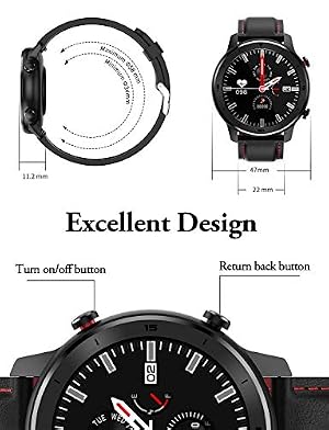 Popglory Smart Watch, Smartwatch HR, Touchscreen 1.3\