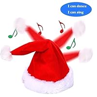 Mintuse Musical Christmas Hats Gifts Party Funny Adults Hat Xmas Roasted Electric Party Festival Caps Costume