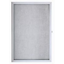 Enclosed Bulletin Board with Over Lapping Hinged Door Size: 18