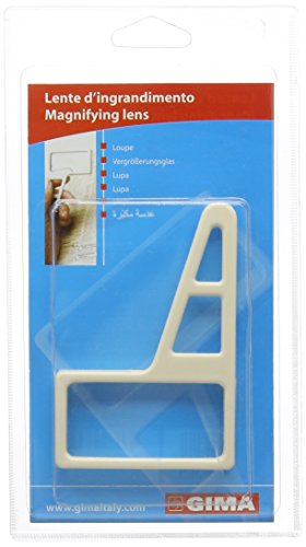 Gima - Lupa, aumenta 2 veces, 2X, a prueba de golpes, compacta y de bolsillo, ayuda de lectura para ancianos y discapacitados visuales