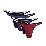 MASS21 Men's Sexy Thongs Low Rise Underwear Ice Silk Briefs Size M