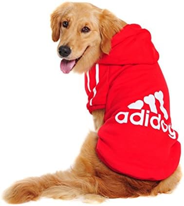 GabeFish Pets Dogs Clothes Hoodie Sports Cool Warm Puppy Cats Apparel T Shirts Jackets (Full Size XS-9XL) Red 8X-Large