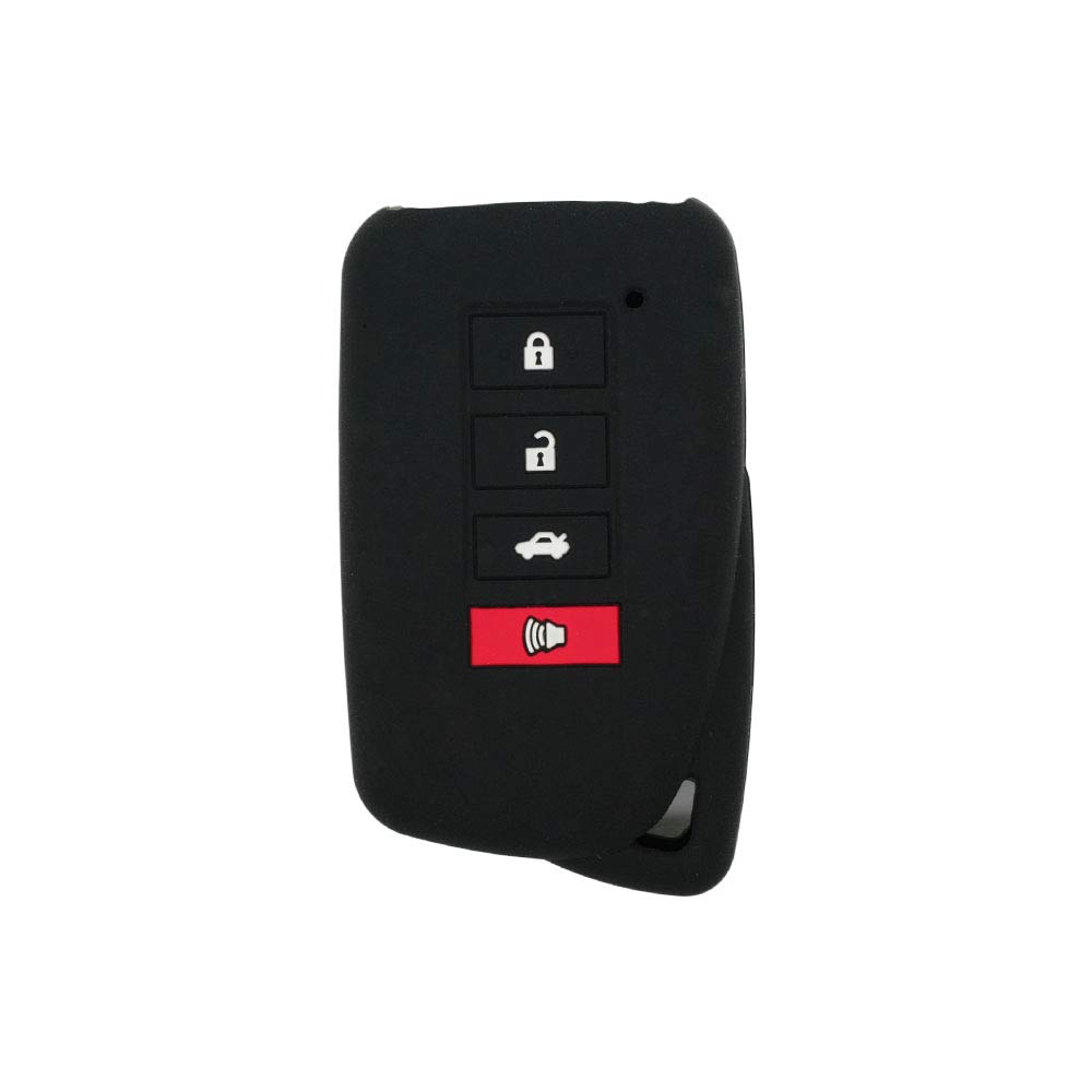BROVACS Silicone Cover Protector Case Holder Skin Jacket Compatible with LEXUS 4 Button Smart Remote Key Fob CV4452 Black