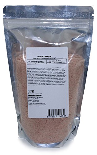 IndusClassic Kosher Pure Natural Halall Unprocessed Himalayan Edible Pink Cooking Salt Fine Grain 0.5mm to 1mm