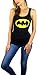 DC Comics Womens Batman Logo Tank Top (Batman Black, Small)