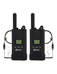 Cobra PX500 Radios profesionales de dos vías para walkie talkies (par, con dos auriculares GA-SV01)