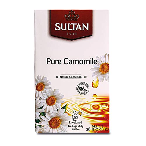 SULTAN TEA Reine Kamille, Marokkanische Kräutertees (Packung mit 2-40 Teebeuteln)