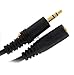 Cmple - Headphone Extension Cable 100 ft 3.5mm AUX Extension Cord Male to Female Stereo Audio Adapter Cable, 1/8 TRS Aux Extender Cable - Black