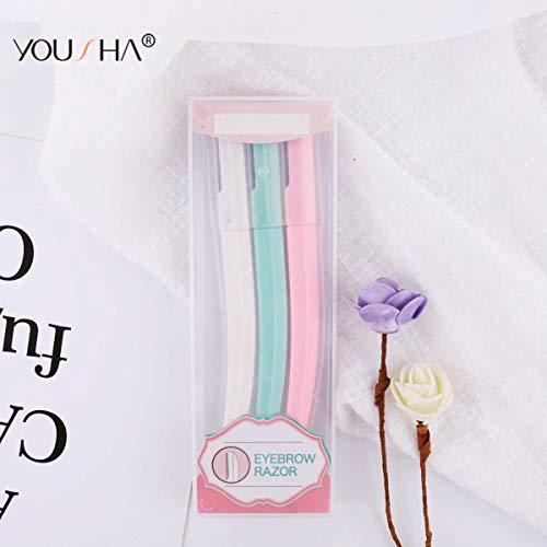 HuiYouHui 3 PCS Eyebrow Razor Face & Eyebrows Hair Folding Shaper Razor Knife Shaver Trimmer Shaving Grooming Remover Kit Facial Razor for Men and Women