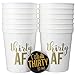 Thirty AF 30th Birthday Party Cups, Set of 12-16oz Stadium Cups with 