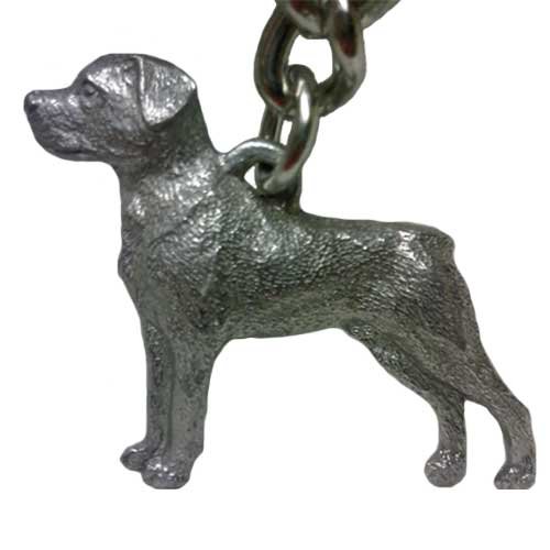 Rottweiler George Harris Pewter Keychain