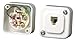 Leviton C0252-W Surface-Mount Mini Phone Jack, 6-Position, 4-Conductor, White
