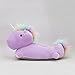 Smoko USB Heated Unicorn Slippers | Cozy Electric Foot Warmers | Kawaii Plush Animal Gifts (Purple)