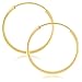 14K Yellow Gold Women's Endless Tube Hoop Earrings 1-1.25mm Thick 8-20mm Diameters - Singles and Pairs Available