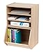 IRIS USA 3-Shelves Modular Wood Stackable Storage Box, Easy Assembly, Customizable, DIY Bookcase, Stacking Storage Organizers, Cube Storage, Cubby Storage System, Home Office Closet, Light Brown