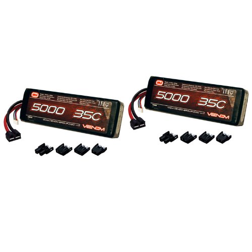 Venom 35C 3S 5000mAh 11.1V LiPo Battery with Universal Plug (EC3/Deans/Traxxas/Tamiya) x2 Packs