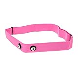Chest Strap, Sport Wireless Heart Rate Monitor Adjustable Chest Belt Band for Polar Wahoo Garmin - Pink
