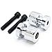 Krator Chrome Engraved Swingarm Spools Sliders Compatible with Suzuki 