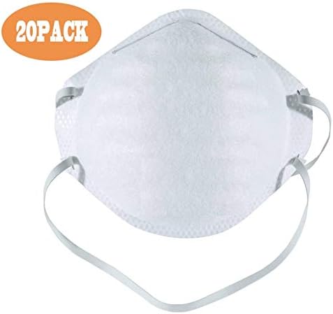 Anti Pollution Mask N95 mask, FFP2 Filter 98% Bacteria Anti PM2.5 Protection Dust Pollution Mask Unisex Outdoor (20 pack)