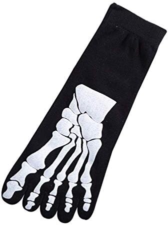 Flying Lisa Unisex 3D printing horror skeleton toe socks five-finger socks