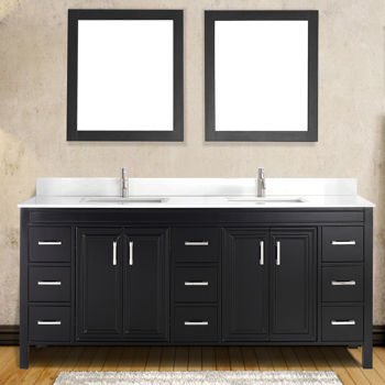 Studio Bathe Corniche 75 Espresso Double Sink Vanity Solid