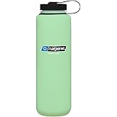 Nalgene Sustain Tritan BPA-Free Water Bottle Made with Material Derived from 50% Plastic Waste (Using ISCC Certified Mass Balance), 48 OZ, Wide Mouth, Glow Green