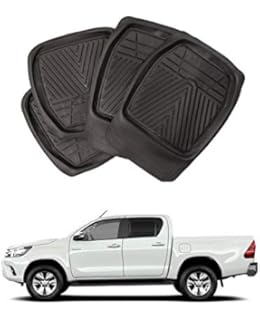 Ukb4c Hilux Deep Tray Rubber Floor Mats Heavy Duty Mud Mats Set Of