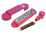 Bay Marine Supply Busbar - 12-Point Power Distribution Block (240A Rating) - #8 Terminal Screws & 1/4" Stud Red Bus Bar (with Complimentary Electrical Grease)