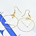 Fciqven 40Pcs Round Beading Hoop Earring Finding Jewelry Finding for Earring Jewelry Making(Gold&Silver)