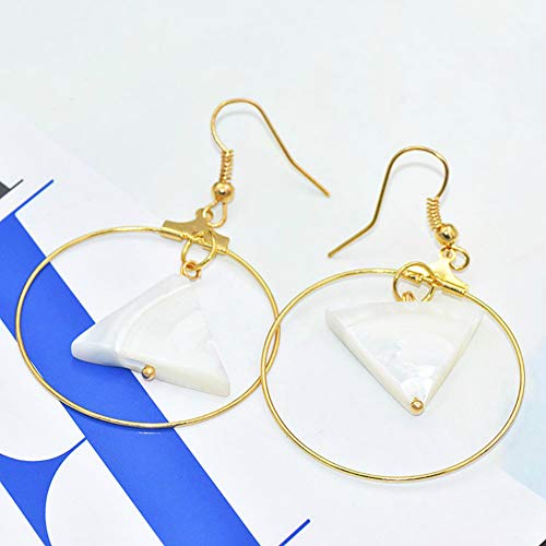 Fciqven 40Pcs Round Beading Hoop Earring Finding Jewelry Finding for Earring Jewelry Making(Gold&Silver)