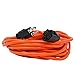 Otimo 50 Ft 16/3 SJTW Orange, Outdoor Extension Cord - 3 Prong Ground Plug, 13A 1625W, Water & Weather Resistant, Flame Retardant