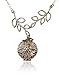Bird and Tree Branch Silver-tone Charms Aromatherapy Necklace Essential Oil Diffuser Locket Pendant Jewelry w/reusable felt pads!