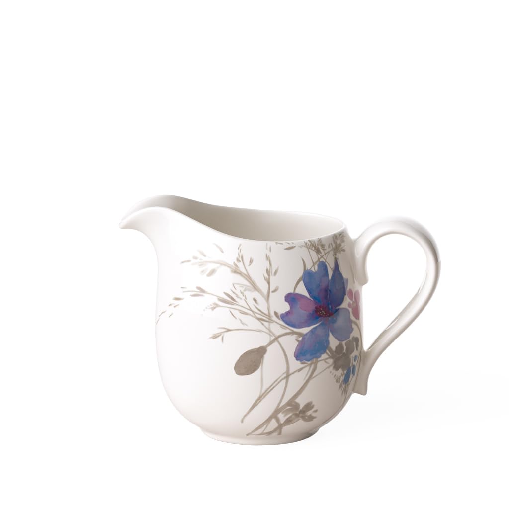 Villeroy & Boch Mariefleur Gris Basic Milk Jug, 300 ml, Premium Porcelain, White/Multicoloured — image 1