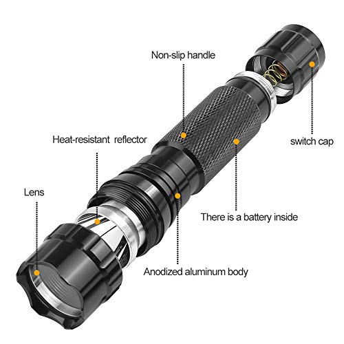 5 Feyachi+Flashlight+Picatinny+Rechargeable+Batteries
