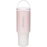 40 oz Tumbler with portable and Straw,leak proof water bottle with Flip Lid and tea strainer,BPA-Free,compatible with car cup holders,Insulated Stainless Steel Cup,Gifts for Women Men Him Her,(Pink)