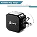 iClever BoostCube 2-Pack 12W USB Wall Charger Universal Portable Travel Charger with Foldable Plug for iPhone X/8/7/7 Plus/6S/6 Plus, iPad Pro Air/Mini and other Cell Phone, Tablet, Black