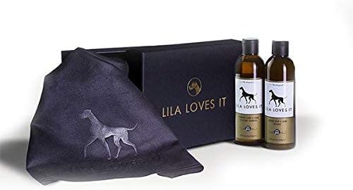 Loves It | Gift Box | Comb and Shine Shampoo 250 ml + Conditioner 250 ml + Hand Towel Purple