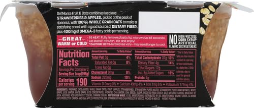 DEL MONTE FRUIT AND OATS, STRAWBERRY APPLE, 7 OZ