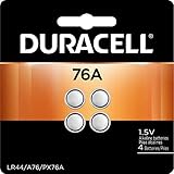 Duracell â€“ 76A 1.5V Silver Oxide Button Battery â€“ long-lasting battery â€“ 4 count