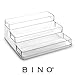 BINO 'Stadium' 3-Tiered Pantry Cabinet Plastic Storage Organizer Rack – Storage for Kitchen, Refrigerator, Freezer and Pantry, Clear