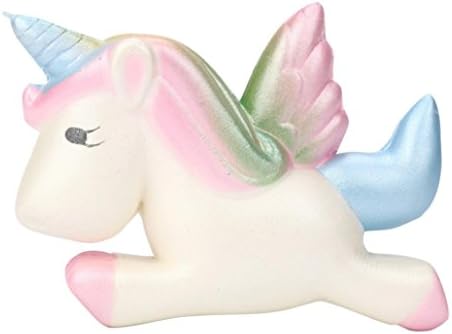 Stress Reliever, Woshishei Kawaii Unicorn Squishy Slow Rising Cartoon Doll Cream Scented Decompression Toys Gift (B)