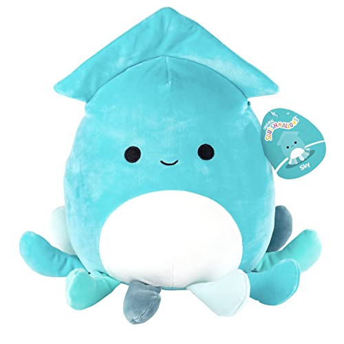 Squishmallows 10" Sky The Teal Squid Plush Official Kellytoy New 2023