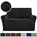 Rose Home Fashion RHF Velvet Loveseat Slipcover Slipcovers for Couches and Loveseats, Loveseat Cover&Couch Cover for Dogs, 1-Piece Sofa Protector(Black -Loveseat)