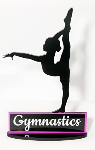 Gymnastics Acrylic Silhouette Statuette (5" x 7", Back Leg Extension)