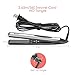 BERTA Professional Salon Flat Iron, Negative Ions Ceramic Hair Straightener,360° Swovel Cord 3D Floating Plate,LCD Digital Controls Temperature Control,Silver