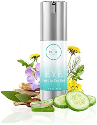 Anti-Aging Eye Gel for Dark Circles, Puffiness, Fine Lines, Wrinkles and Bags Under and Around Eyes, Refreshing Eye Cream Moisturizer With Peptide & Organic Ingredients for Men & Women (Pump bottle)