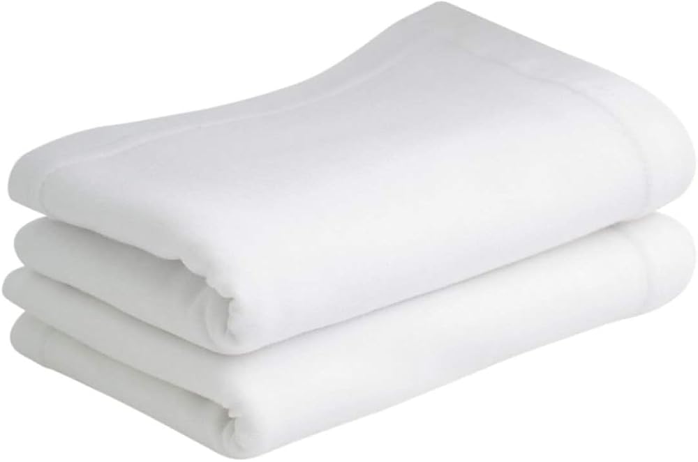 Bloomsbury Mill 75x100cm Organic Cotton Flat Sheets Twin Pack White