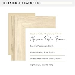 MCS Museum Poster Frame, Natural Woodgrain, 20 x 28